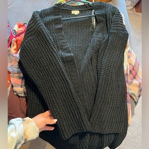 POL chenille black over sized sweater